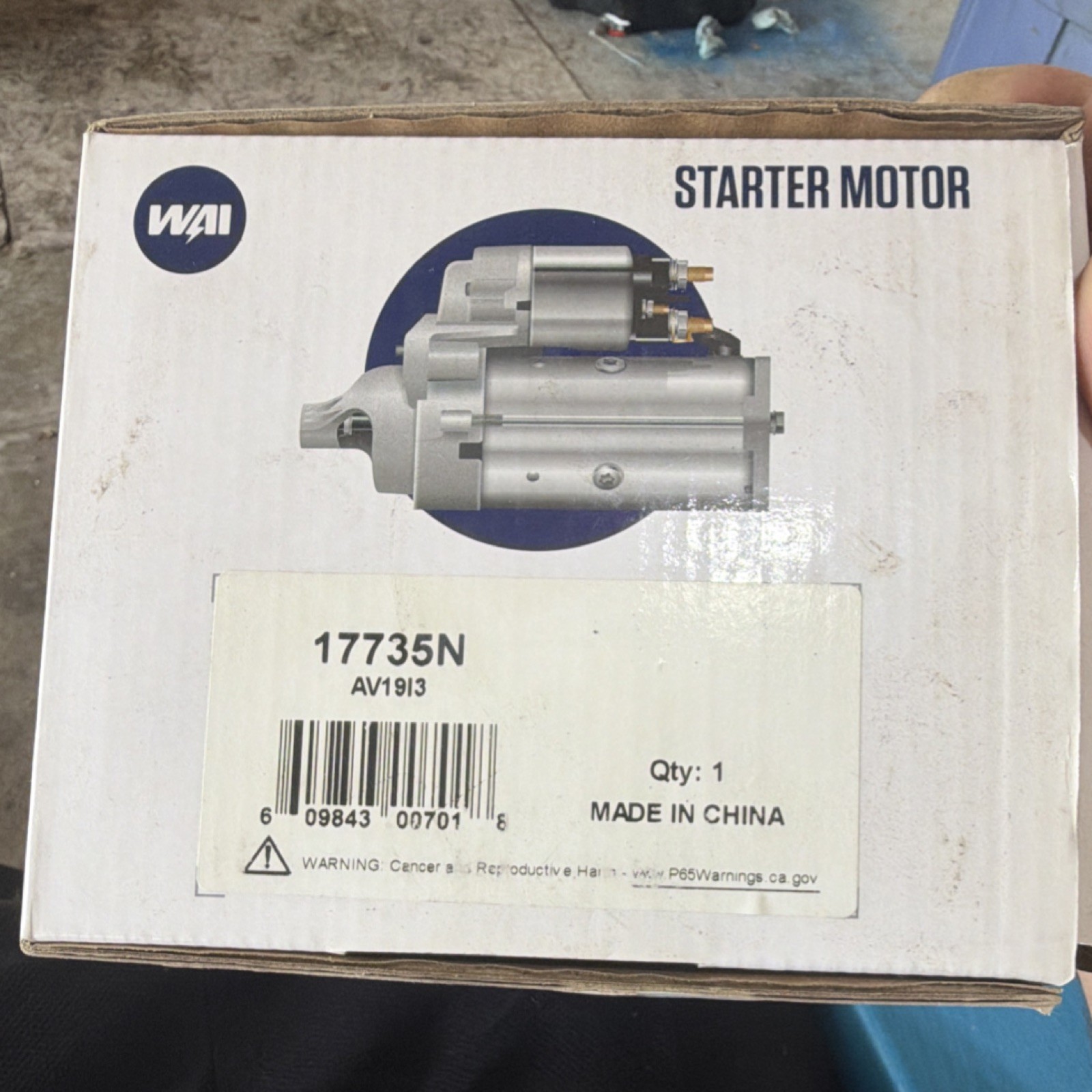 WAI Starter Motor PART No. 17735N
