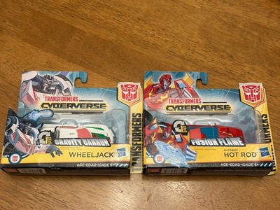 TRANSFORMERS CYBERVERSE ACTION ATTACKERS 1-STEP WHEELJACK & Hot Rod FIGURE!
