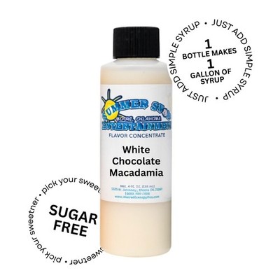 WHITE CHOCO MACADEMIA MIX SNOW CONE/SHAVED ICE FLAVOR CONCENTRATE MAKES 1 GALLON
