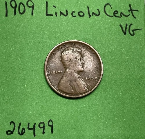 1909-P Lincoln Wheat Cent / Penny 1c Vg Very Good See Pictures