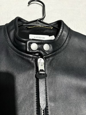 20”x23.75” Coach Racer Leather Jacket Moto Biker 5 Zip Archive