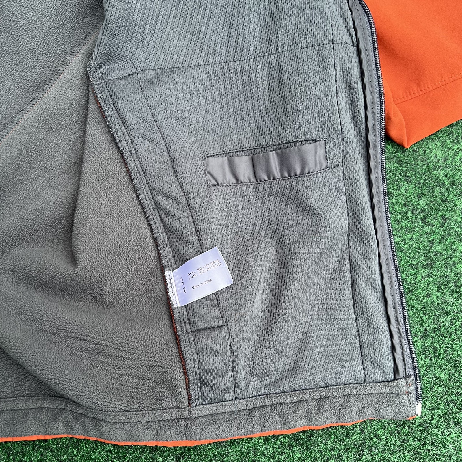 Orvis Orange Softshell Full Zip Jacket Size Medium - image 16