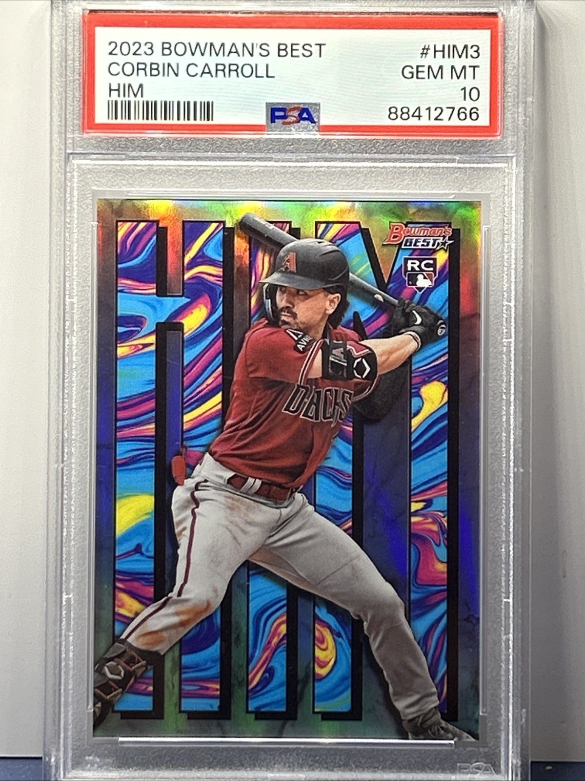PSA 10 Corbin Carroll 2023 Bowman's Best HIM Rookie RC #HIM-3 Diamondbacks