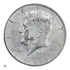 1964 D Kennedy Half Dollar 90% Silver US Coin - Original Circulated Collectible