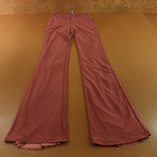 Fashion Nova Womens Size XS Deep Mauve Velour High Rise Flare Leg Pants New