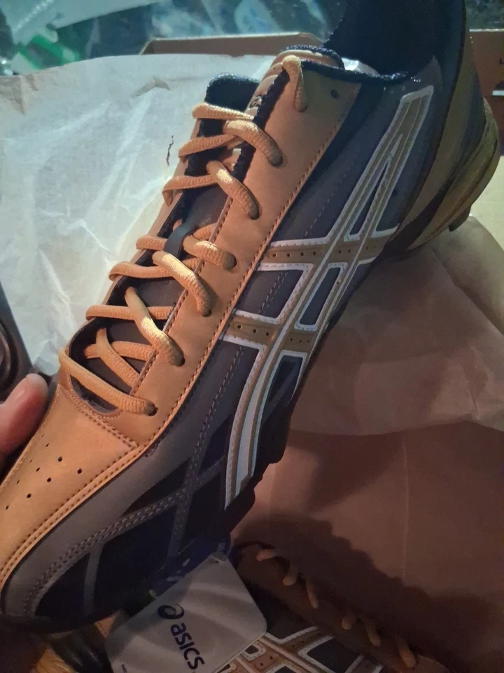 PARA HOMBRES ASICS Dorado, Blanco y Negro Talla 13 Nuevo En Caja Foto 4 de 4