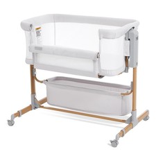 Baby Bassinet Bedside Sleeper, 3-in-1 Rocking Bassinet for Baby with 6-Level ...