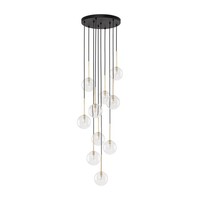 HäNgeleuchte HäNgelampe Metall Glas H: Max. 145 Cm Verstellbar 10X G9 Esstisch