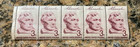 1958 US Stamp Scott #1114 - 3 Cent Lincoln 5 stamp strip - MNH/OG — photo 1