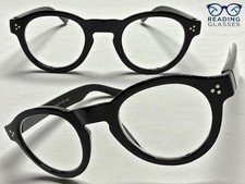 Classic Vintage Retro Style READING EYE GLASSES READERS Round Black Frame 1.75