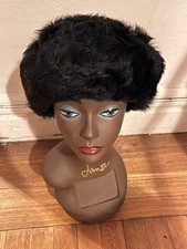 VINTAGE 90s Eric Javits Faux Fur Cossack Style Winter Hat