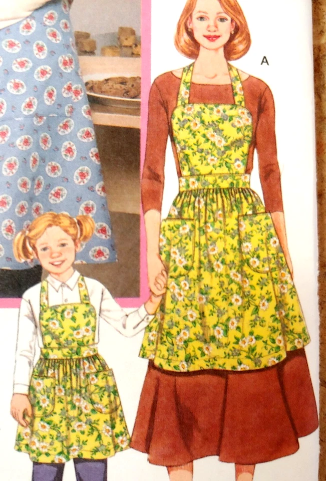 Delantal Simplicity Misses/Niño Patrón 3949 Talla S-M-L, con o dos bolsillos SIN CORTAR Foto 4 de 4