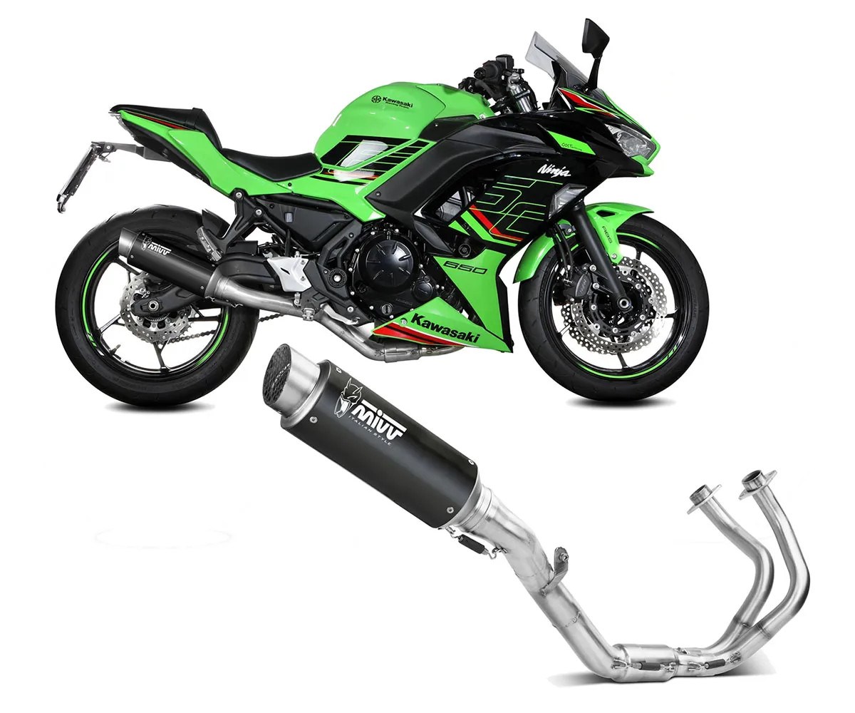 Full System Exhaust Mivv GP PRO Black Stainless Steel KAWASAKI NINJA 650 2024