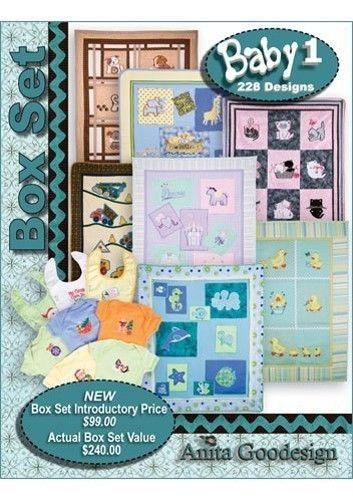 Anita Goodesign Baby Box Set 1 Embroidery Machine Design CD NEW BX004