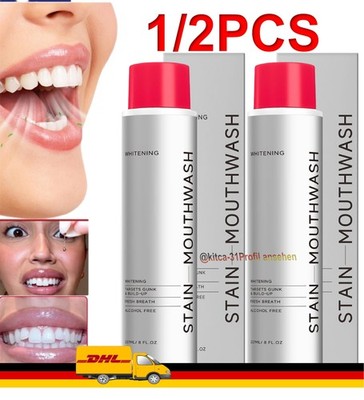 Hismile iD Stain Whitening Mouthwash, Peroxide Rinse, Gunk Removing Mouthwash