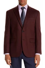Private Label Mens Slim Fit Cashmere Sport Coat 42 Regular Burgundy - NWT $798
