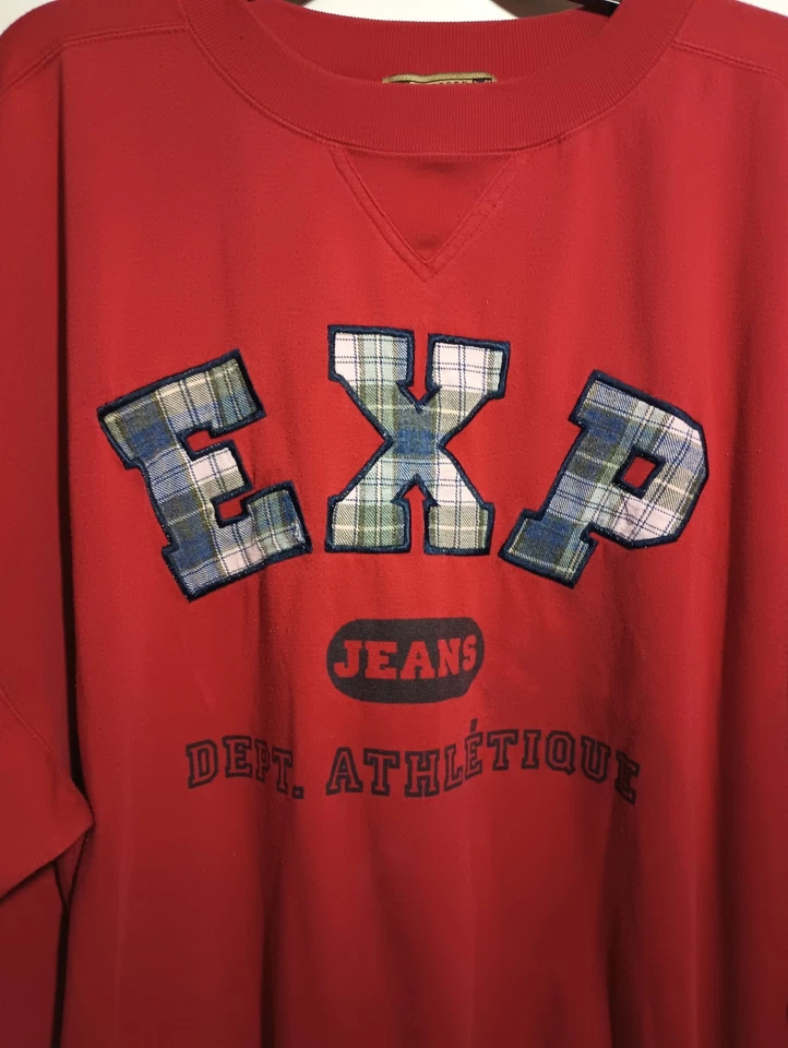 Jeans De Colección Red Exp Dept. Sudadera suéter manga larga Athletique para hombre talla L Foto 3 de 4