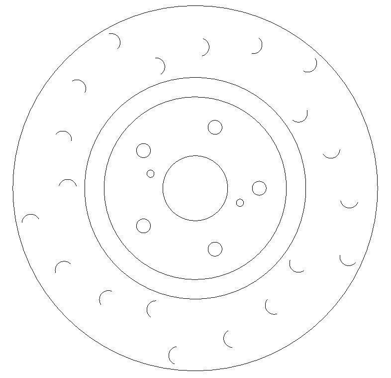 to fit Impreza 2.5 WRX STi Front Brake Discs C Hook Slotted - Image 2 of 4