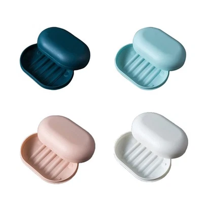 Bathroom Soap Dish Box Case Holder Portable Soaps Container Waterproof Leakproof - Image 1 of 4