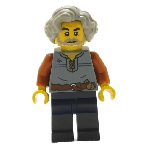Tapestry Weaver - Sand Blue Vest, Dark Blue Legs, Light Bluish Gray Wavy Hair