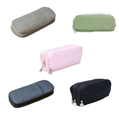 Expandable Pencil Case Large Capacity Pencil Pouches Double Layered Pencil Bag