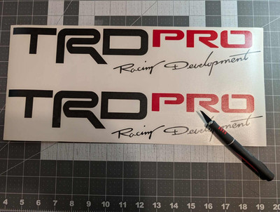 2 TRD PRO Toyota Racing Development decals  for Toyota TACOMA Tundra die-cut USA