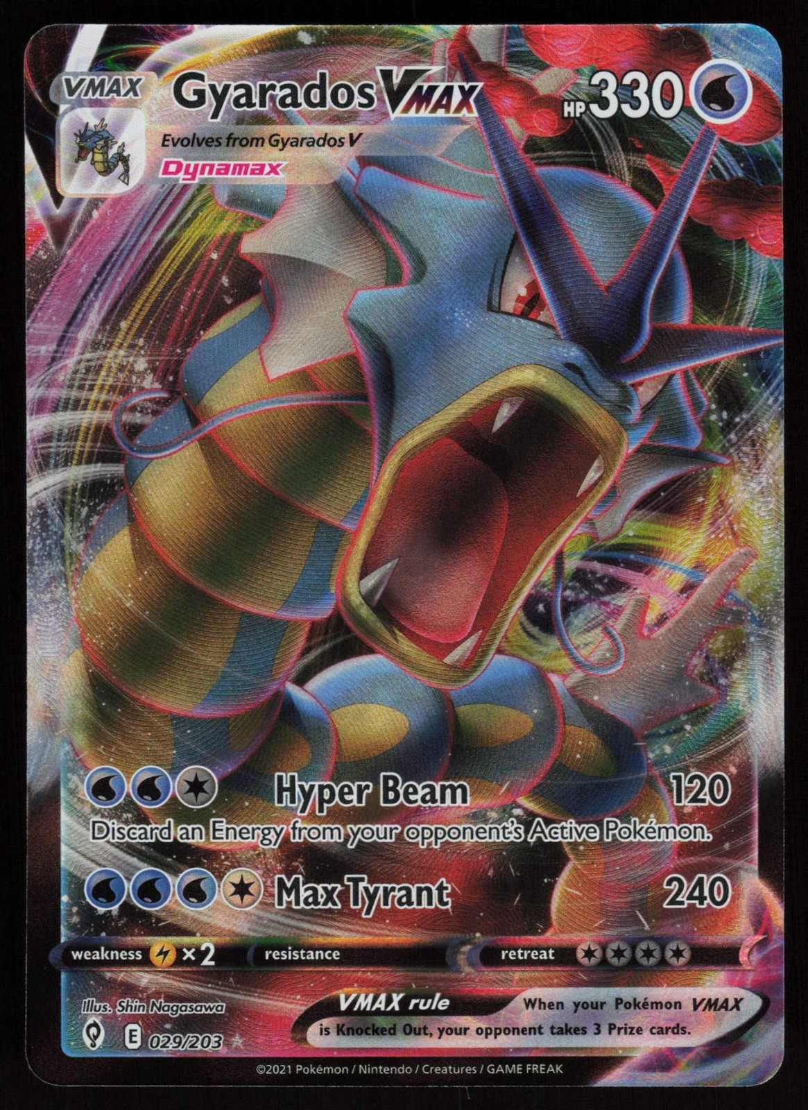GYARADOS VMAX 029/203 VMAX RARE EVOLVING SKIES POKEMON NM/M