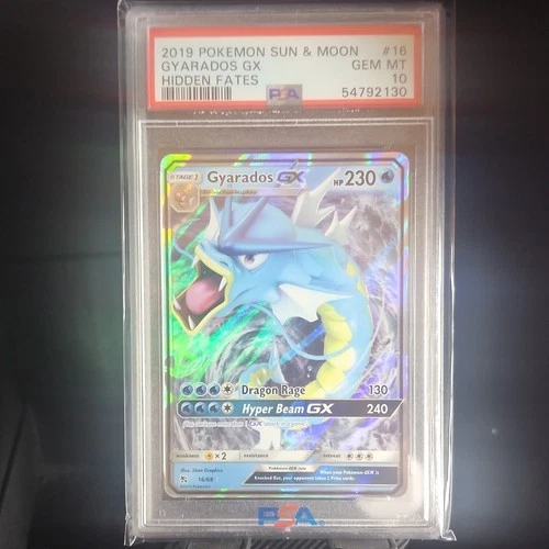 Pokémon Gyarados GX Hidden Fates 16/68 Ultra Rare Holo PSA 10