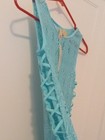 Turquoise Crochet lace overlay NWT girls 10 — photo 2