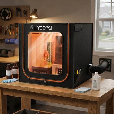Großes Double Space Resin 3D Drucker Gehäuse mit Belüftung & LED Beleuchtung