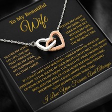 To My Wife Necklace, Christmas Gifts For Women, Anniversary Gift For Wife