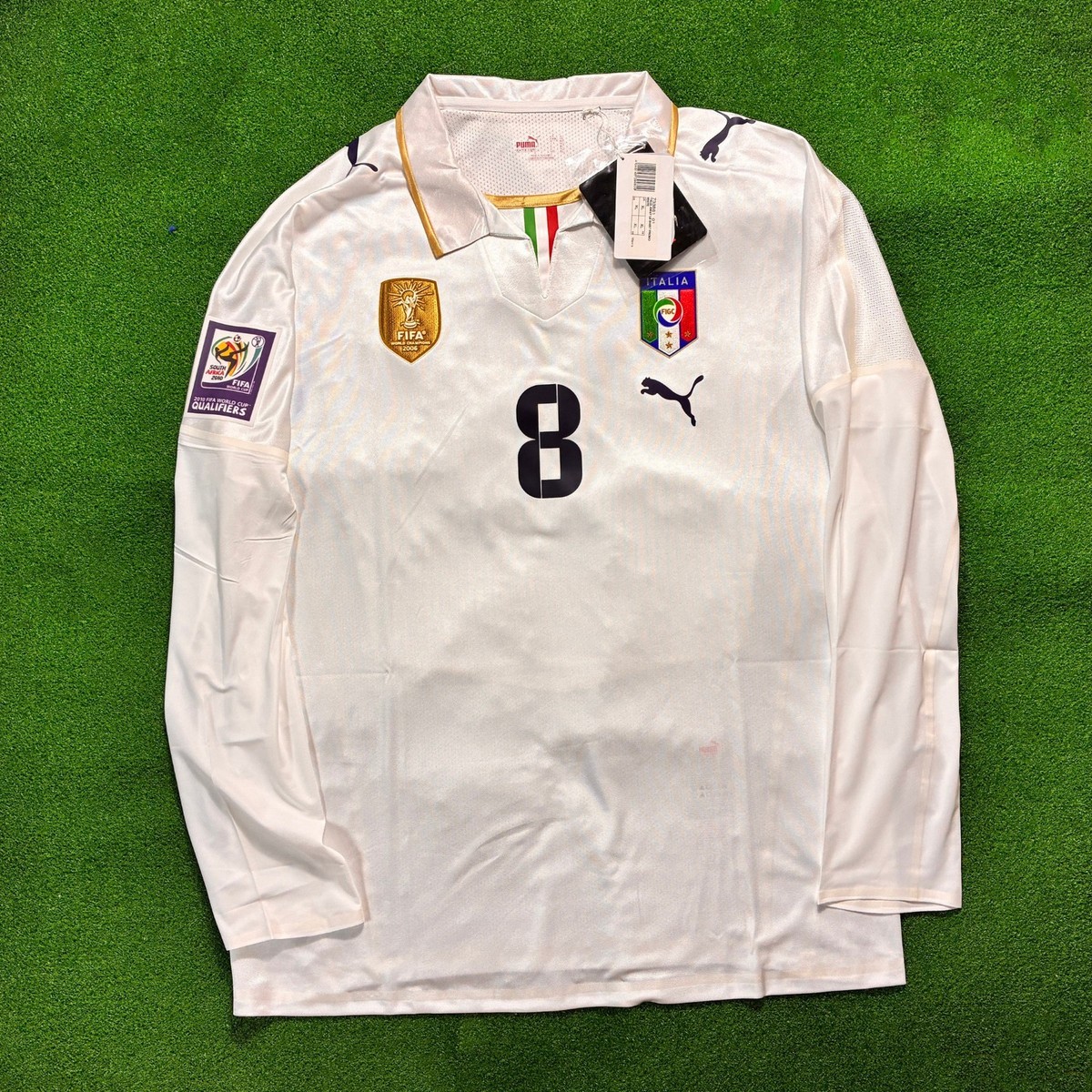 Gattuso 08/10 Italy Away Soccer Jersey Player Issued Puma