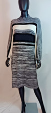 Dana Buchman women's knit stretch fitted Pull on long sleeve strip dress XL