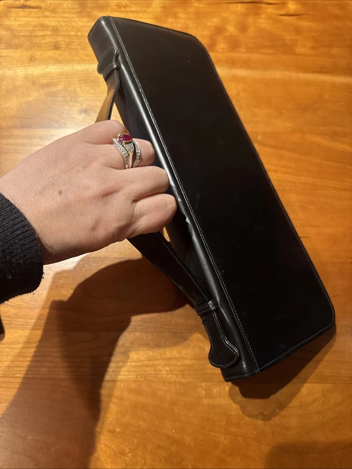 VINTAGE! Greta Original Black Clutch Handbag MCM Style - Image 2 of 4