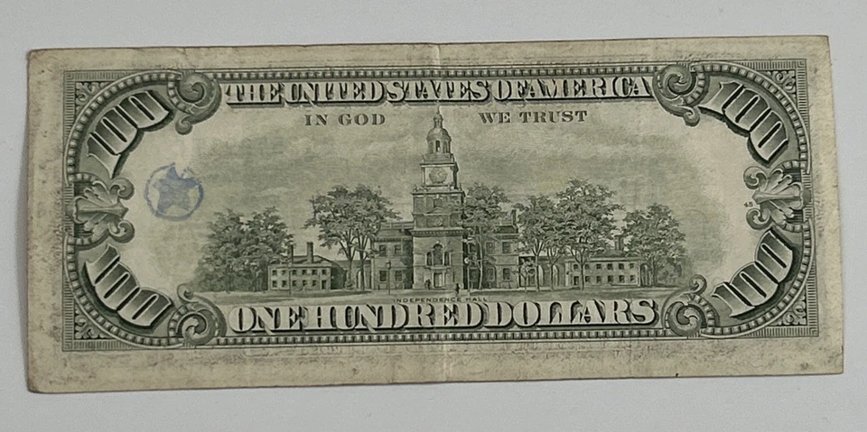 1985 $100 One Hundred Dollar Bill 12579917 Federal Reserve Note Legal Tender USA - Image 3 of 4