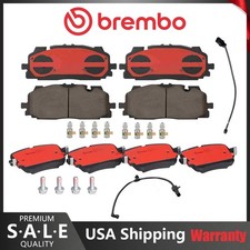 Front Rear Oe Brembo Brake Pads 4 Sensors For Audi Q7 17-19 Q8 2019