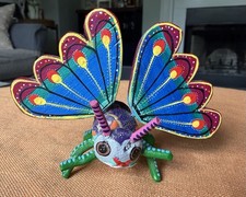Arte popular mariposa firmado por Alebrije Gerardo Ángeles Oaxaca México