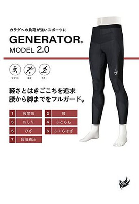 CW-X HZY399 Mサイズ GENERATOR MODEL 2.0 CWX/Wacoal] Women's Sports Tights Generator Model 2.0 [Full