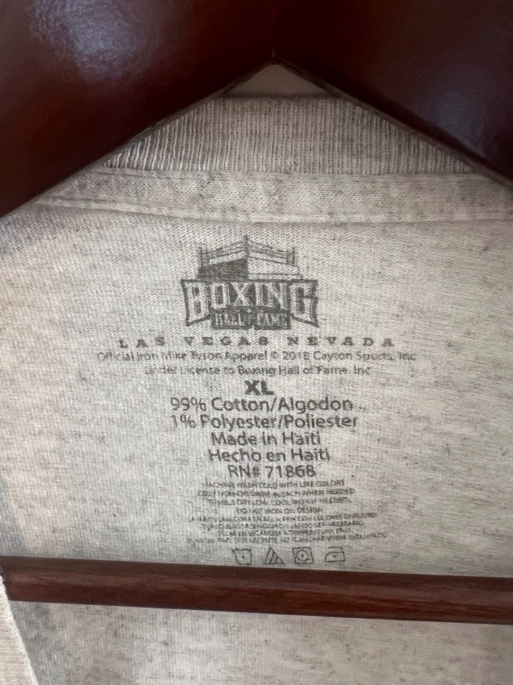 Camiseta gráfica de campeón de peso pesado Mike Tyson 86 del Salón de la Fama del Boxeo, para hombre talla XL Foto 3 de 4