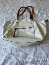 Beach Perfect M&S Collection Faux Cream Leather Bag