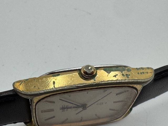 Vintage Men's Seiko Chariot 7830-5040 Tank Gold Tone … - Gem