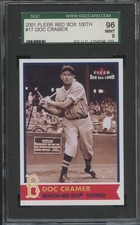 2001 Fleer Red Sox 100th #17 Doc Cramer SGC 96 Mint 9