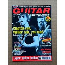 PAUL WELLER GUITAR TECHNIQUES MAGAZINE FEBRUARY 1998 - PAUL WELLER COVER WITH MO