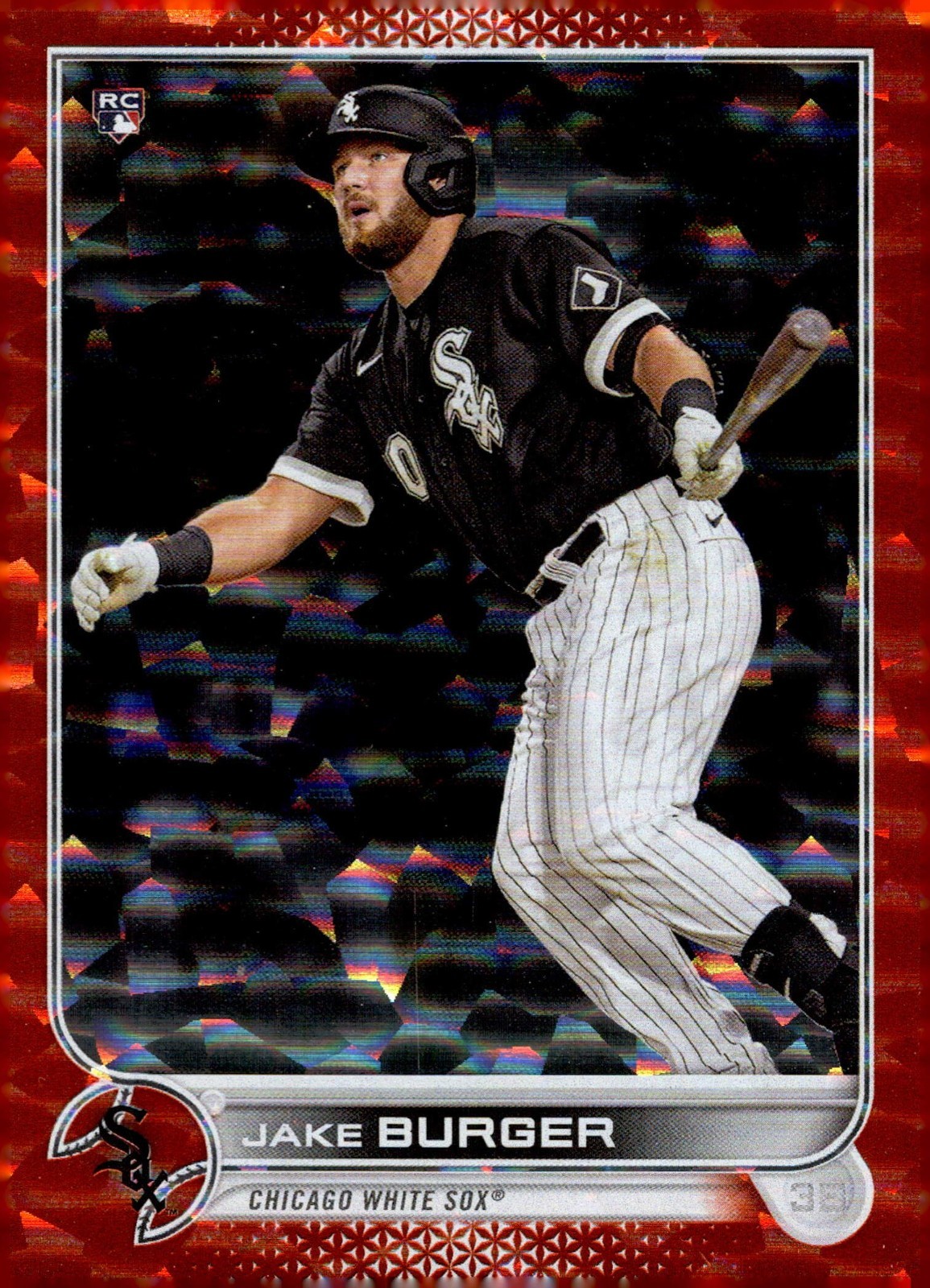 2022 TOPPS ORANGE FOILBOARD PARALLEL #186 JAKE BURGER 024/299