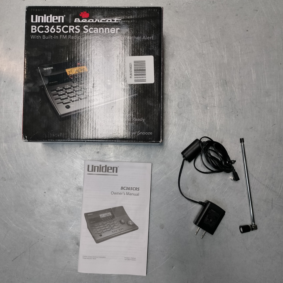 Uniden Bearcat BC365CRS 500-Channel Scanner w/ Radio, Weather Alarm ...