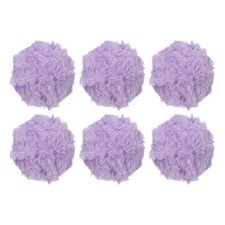 35yds Faux Fur Yarn, 6 Skeins 50g 0.8"OD Fuzzy Yarn Fluffy Yarn, Lilac Purple
