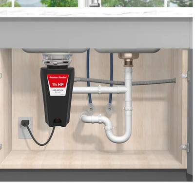 American Standard ASD-825-SL 1 1/4 HP Continuous Feed Garbage Disposal, 34'' Cord