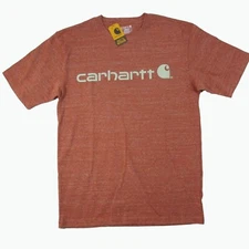 Carhartt Men's Loose Fit Heavyweight Logo Graphic T-Shirt Terracotta Heather TK0
