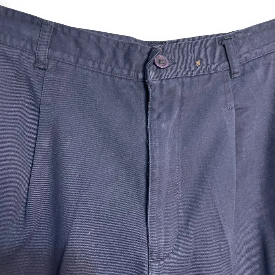 Pantalones Cortos Chinos Ciervo Blanco Para Mujer 10 Bolsillos Azul Marino Retro Preppy Verano Informal Foto 4 de 4