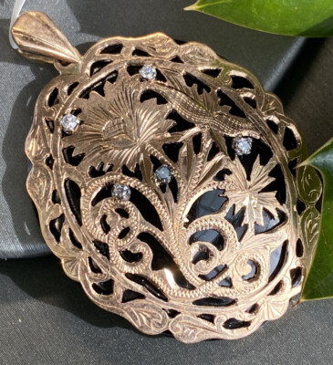 Antique Victorian Vintage Diamond Pendant Estate Fine Jewelry Pre